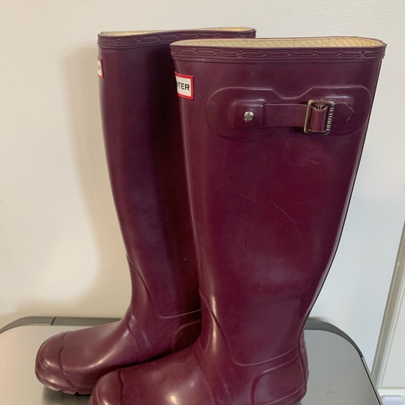 Purple Hunter rain boots size 8 - Picture 2 of 5
